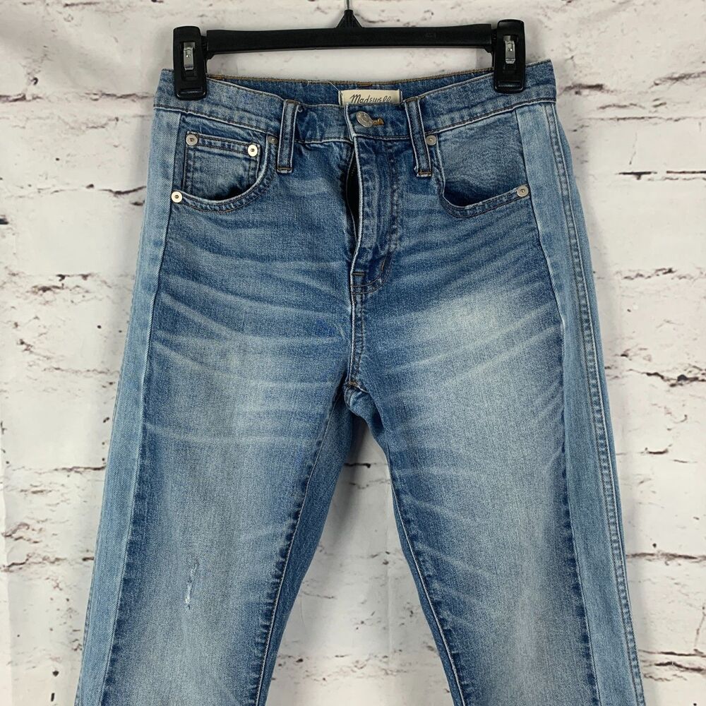 Madewell Jeans Cruiser Straight Women’s Size 24 Blue Denim G7689 Cowboy Carter - Picture 3 of 7